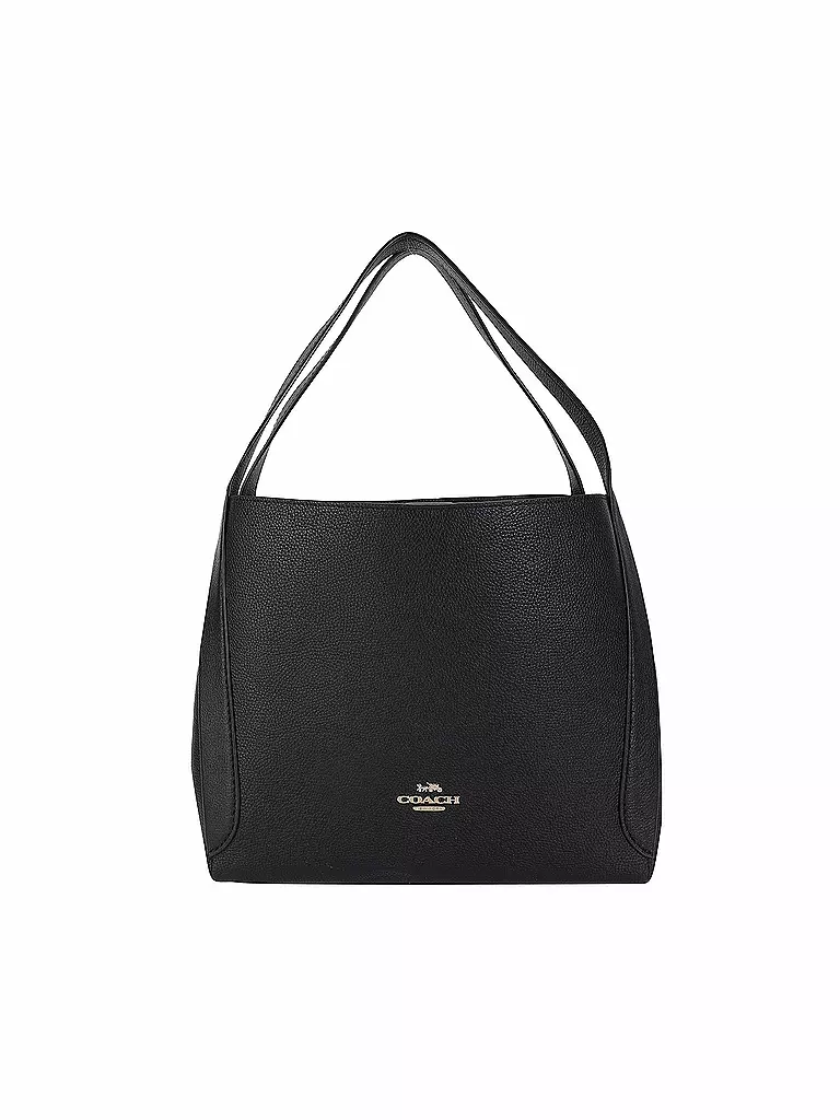 Black leather coach hobo bag best sale